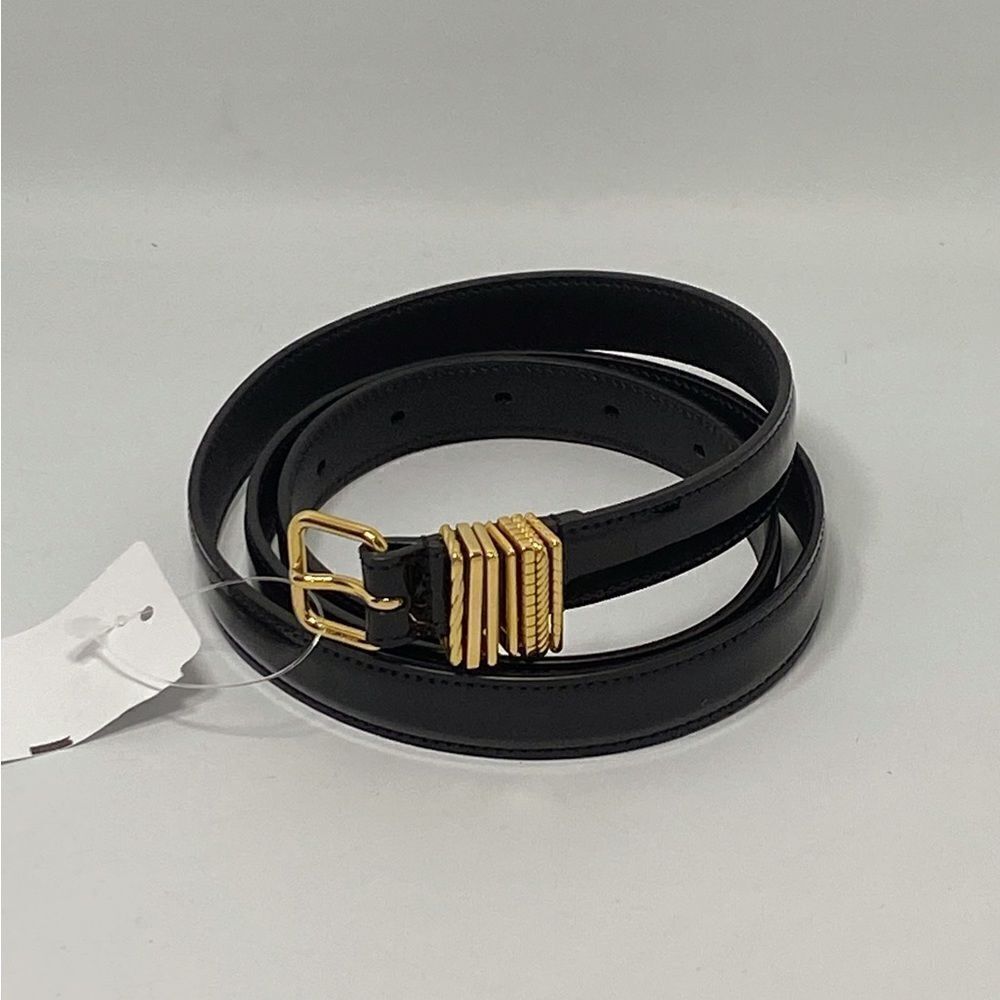 Saint Laurent Hublot Loop Belt In Patent Leather size 95/38”